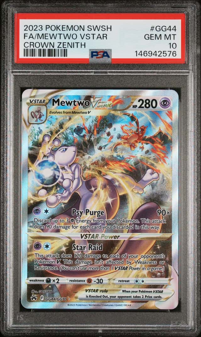 2023 Pokemon Sword and Shield Crown Zenith Galarian Gallery Mewtwo Vstar #GG44