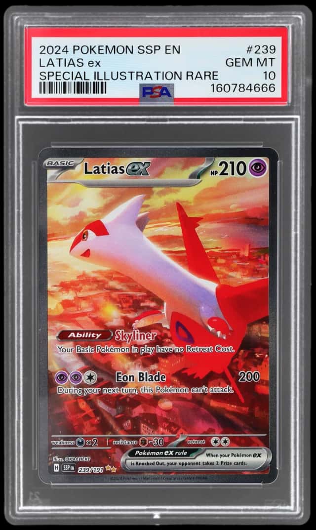 2024 Pokemon Scarlet and Violet Surging Sparks Special Illustration Rare Latias Ex #239