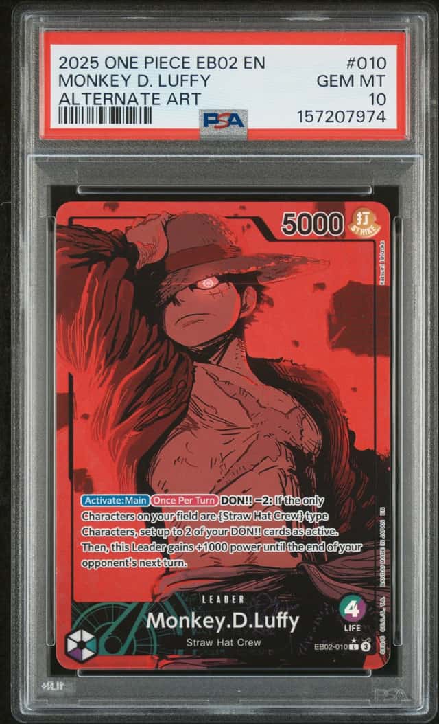 2025 One Piece Extra Booster Anime 25th Collection Alternate Art Monkey D. Luffy #EB02010