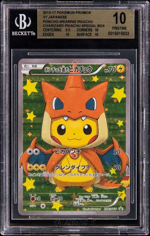 2013-17 Pokemon Japanese XY Special Box Promo #208 Mega Charizard Y Poncho-Wearing Pikachu - BGS PRISTINE 10
