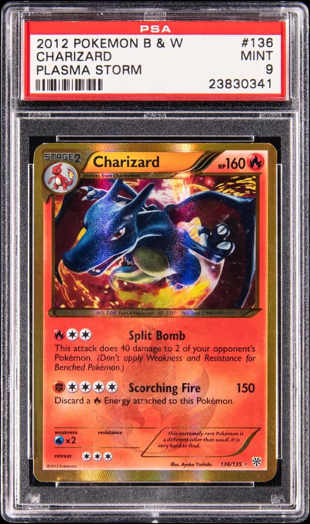 2012 Pokemon Black & White Plasma Storm #136 Charizard - PSA MINT 9