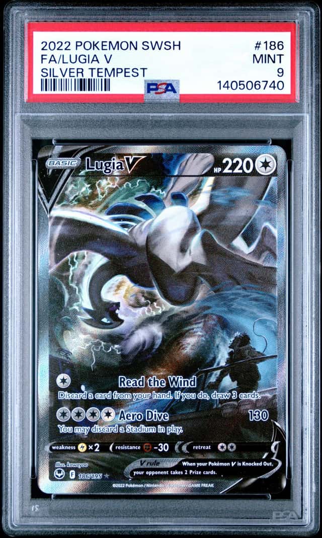 Pokémon TCG Lugia v Alt Art Ultra Rare Silver Tempest PSA 9
