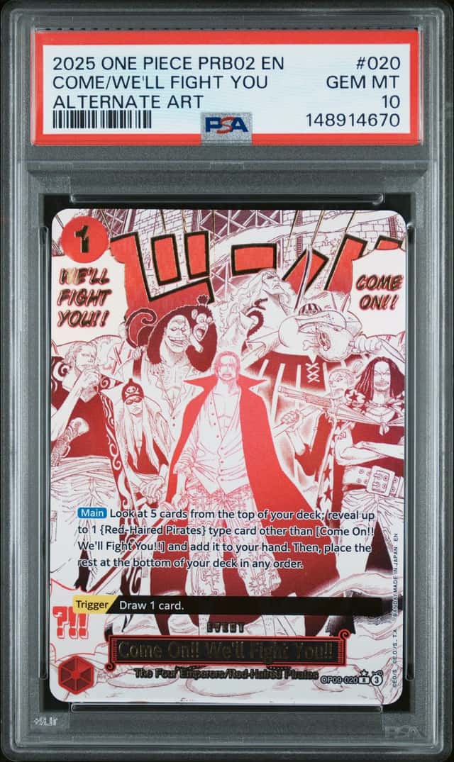 2025 One Piece Premium Booster the Best Volume 2 Alternate Art Come On!! We'Ll Fight You!! #OP09-020
