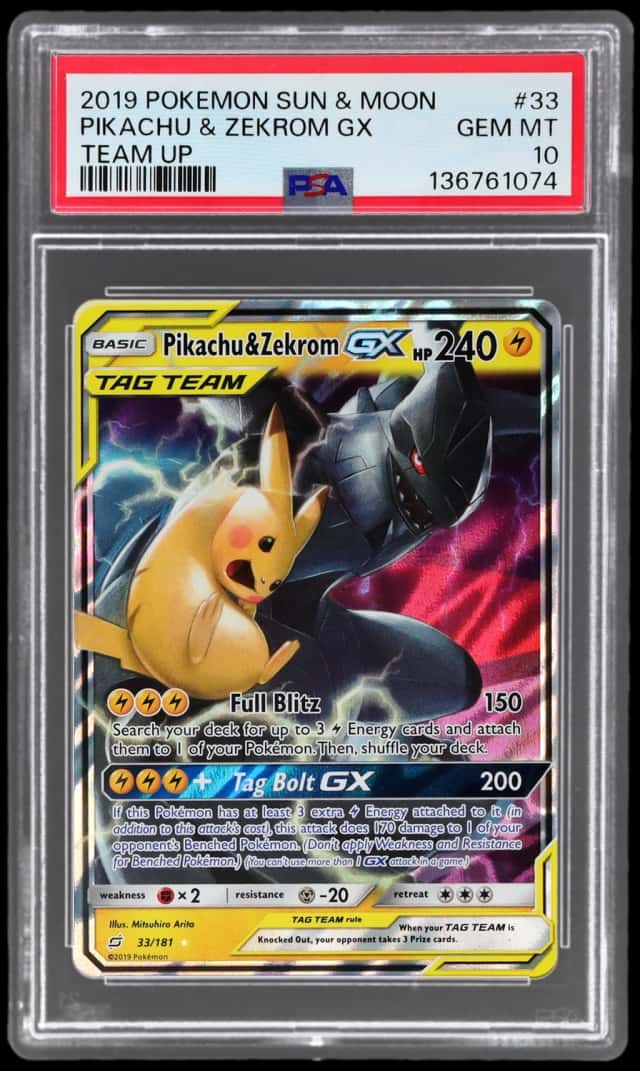 2019 Pokemon Sun and Moon Team Up Pikachu/Zekrom Gx #33