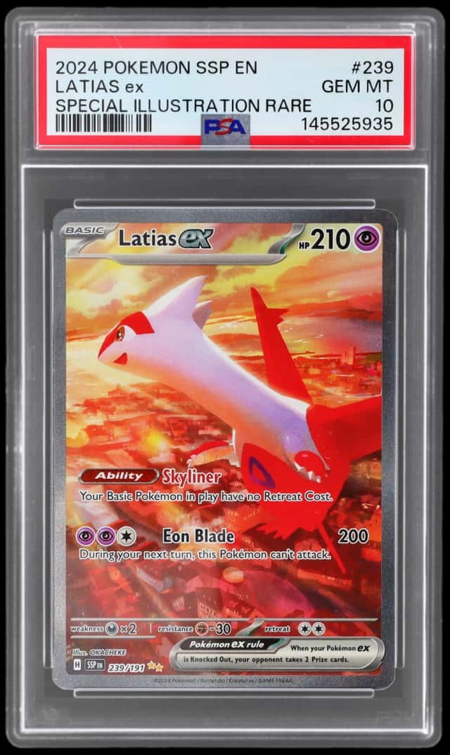 2024 Pokemon Scarlet and Violet Surging Sparks Special Illustration Rare Latias Ex #239