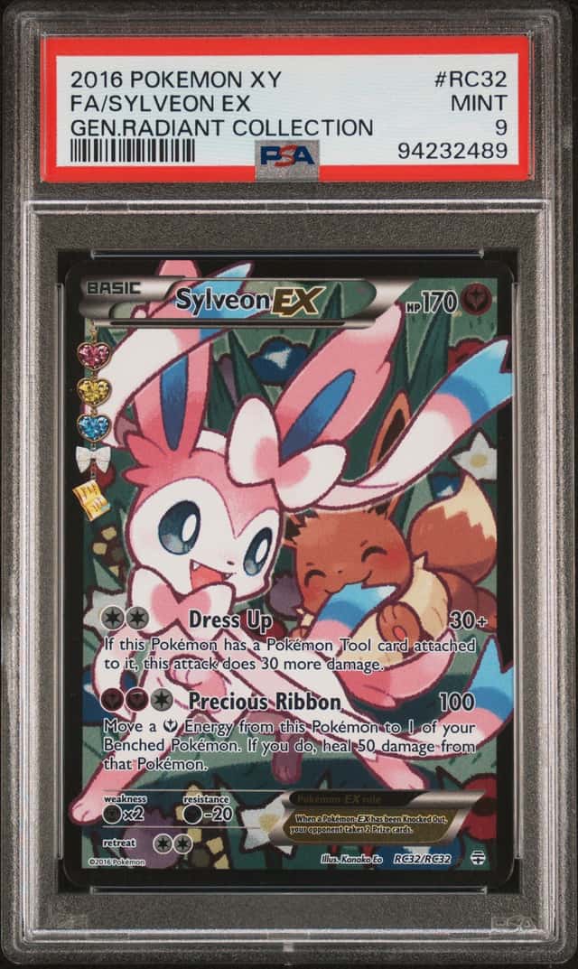 2016 POKEMON XY GENERATIONS RADIANT COLLECTION #RC32 FA/SYLVEON EX PSA 9