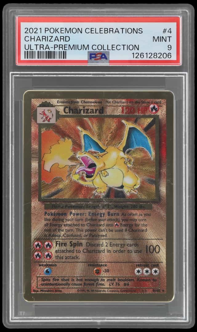 2021 Pokemon Celebrations Ultra Premium Collection Gold Metal Charizard #004