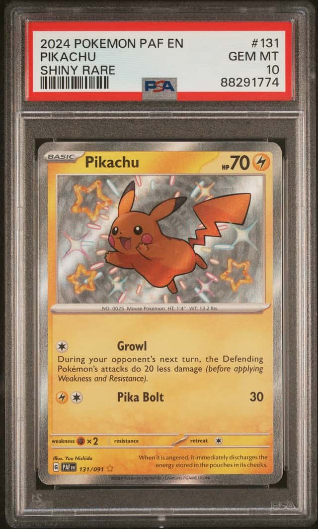 2024 Pokemon Scarlet and Violet Paldean Fates Shiny Rare Pikachu #131