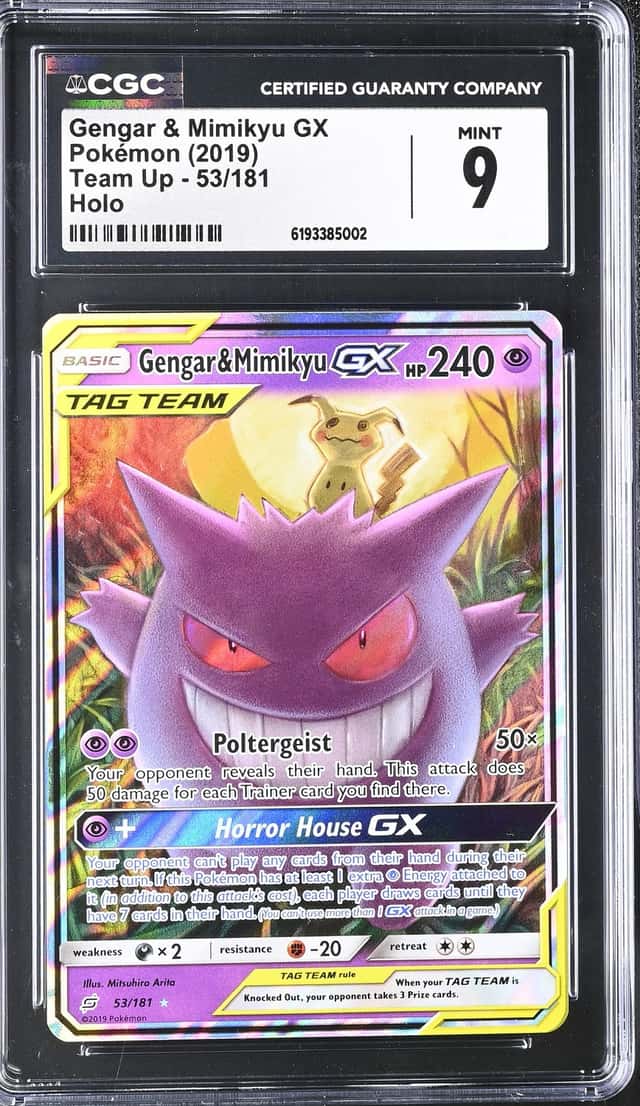 2019 Pokemon Sun and Moon Team Up Gengar/Mimikyu Gx #53