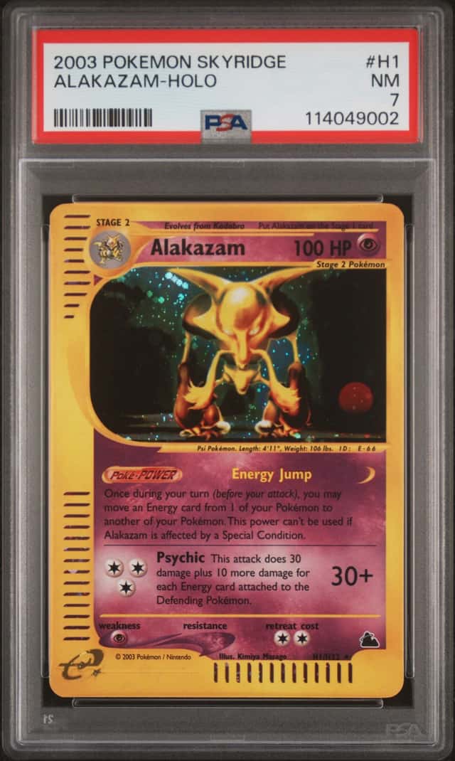 2003 Pokemon Skyridge Holo Alakazam #H1
