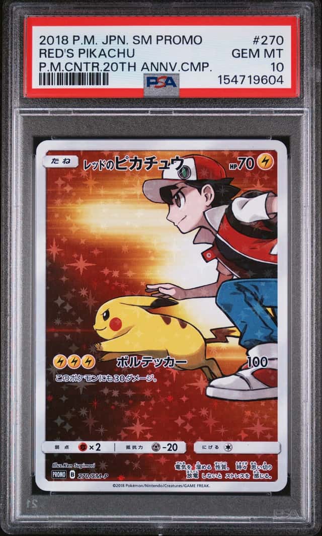 2018 Pokemon Japanese Promo Pokemon Center Anniversary #270 Red's Pikachu PSA 10