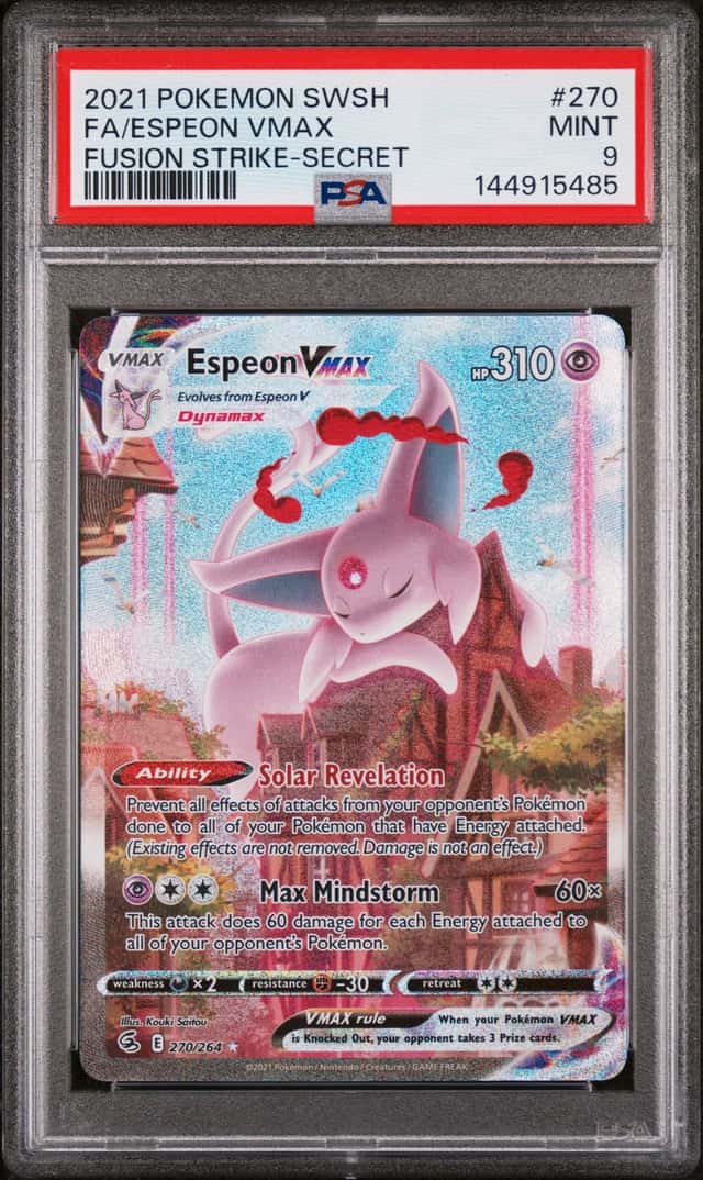 ESPEON VMAX 270/264 SECRET FUSION STRIKE POKEMON PSA 9 MINT 2021