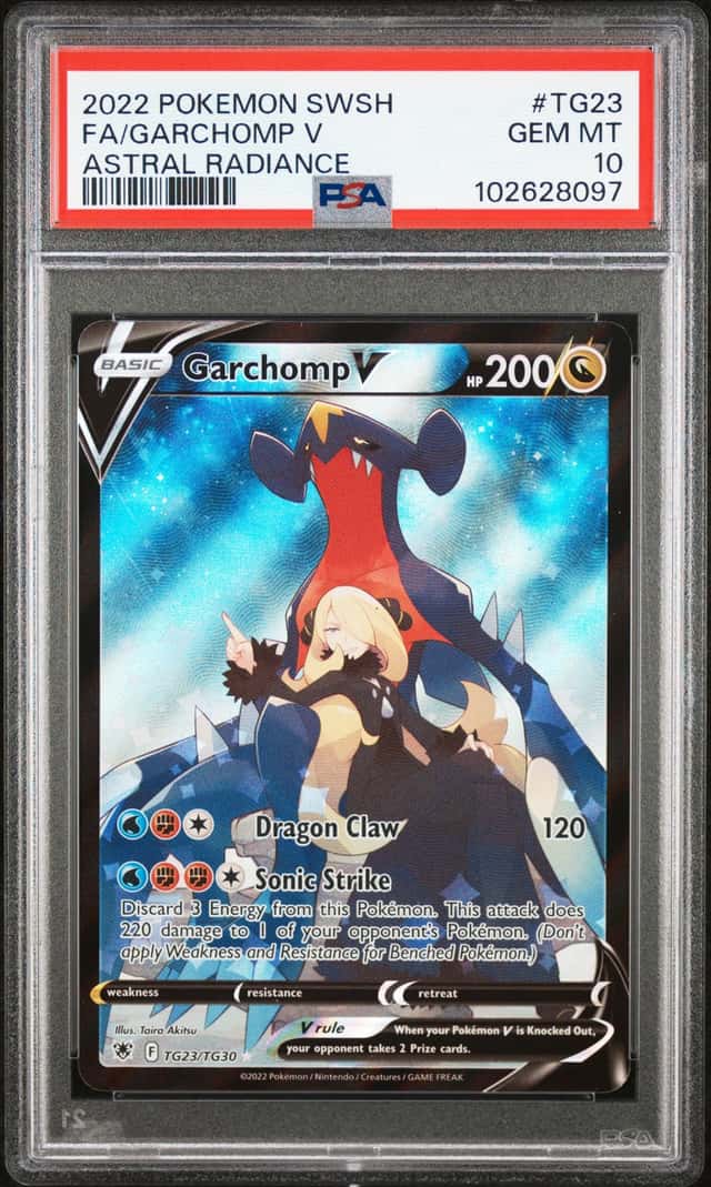 Pokemon Garchomp V TG23/TG30 Astral Radiance TG Holo FA EN PSA 10 2022
