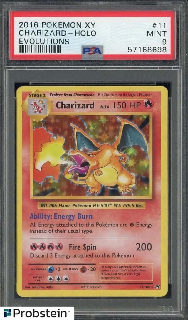 2016 Pokemon XY Evolutions #11 Charizard Holo PSA 9 MINT