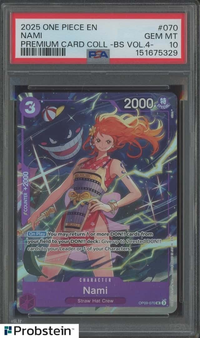 #3 2025 One Piece En Premium Card Coll BS Vol 4 #070 Nami PSA 10 GEM MINT