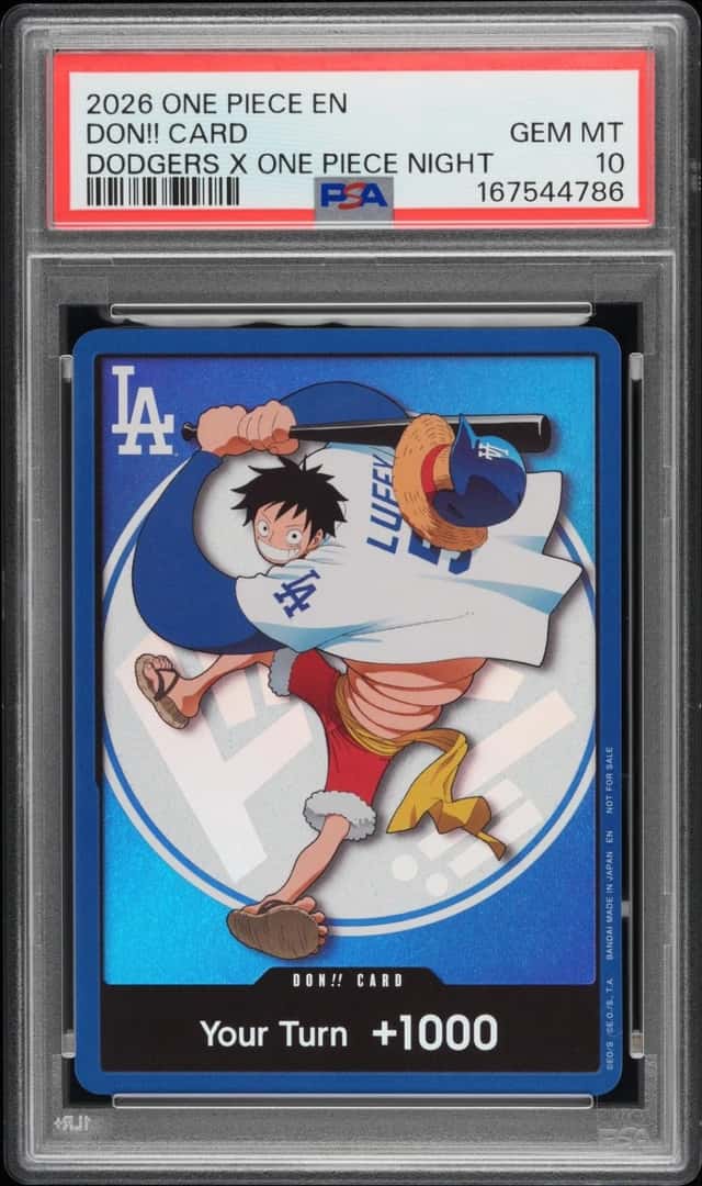 2026 ONE PIECE PROMOS DODGERS X ONE PIECE NIGHT DON!! CARD PSA 10