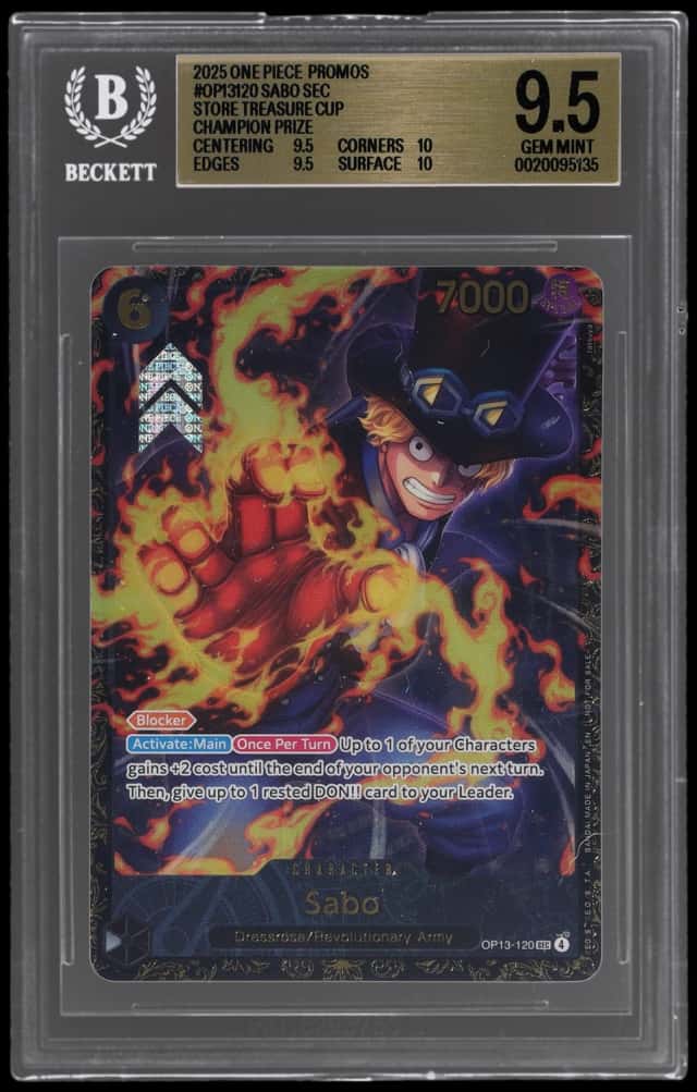 2025 One Piece Promo Store Treasure Cup Champion Sabo #OP13-120
