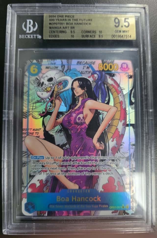 BGS 9.5 - One Piece OP07-051 Boa Hancock MANGA Alt Art English