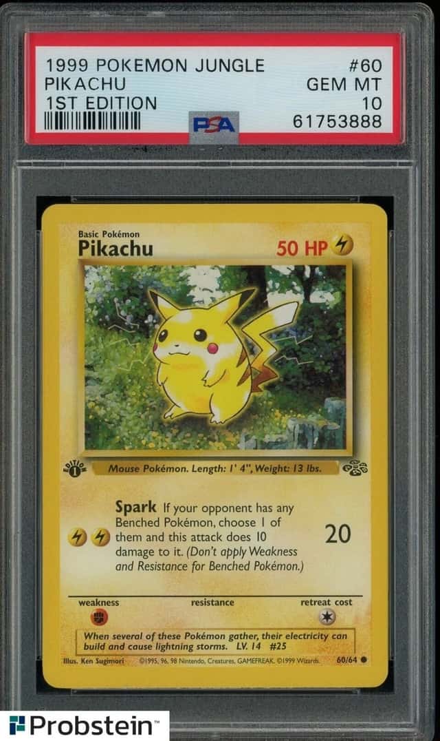 1999 Pokemon Jungle 1st Edition #60 Pikachu PSA 10 GEM MINT