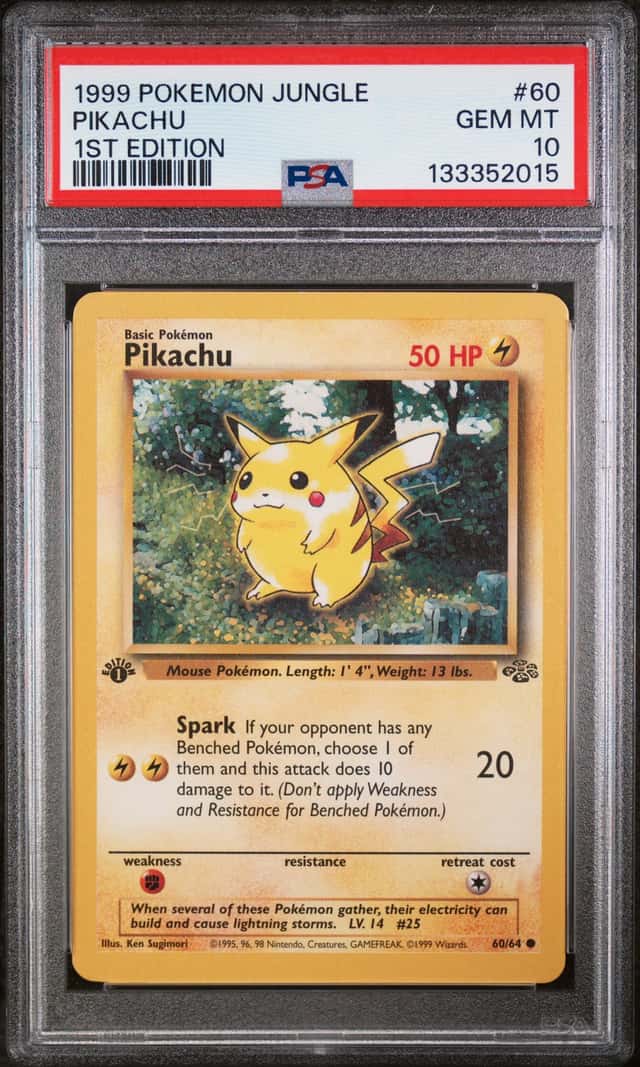 1999 POKEMON JUNGLE 1ST EDITION #60 PIKACHU PSA 10