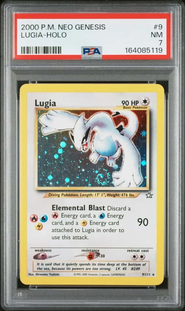 2000 POKEMON NEO GENESIS #9 LUGIA-HOLO PSA 7