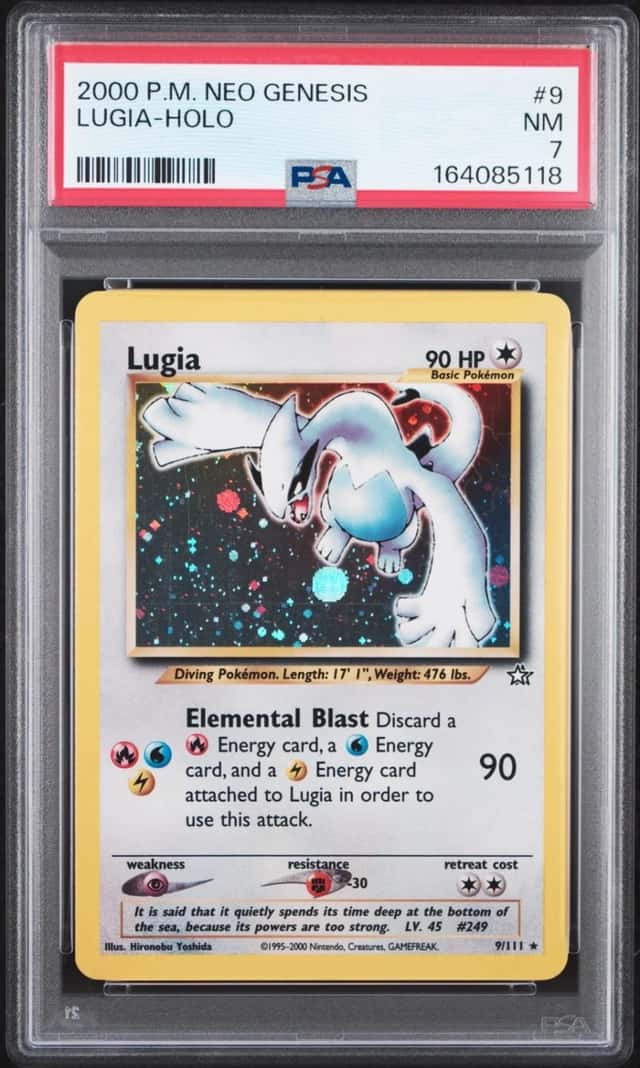 2000 POKEMON NEO GENESIS #9 LUGIA-HOLO PSA 7