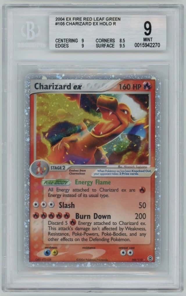 Pokemon Charizard ex Holo – BGS 9 Mint – EX Fire Red & Leaf Green PSA CGC 105