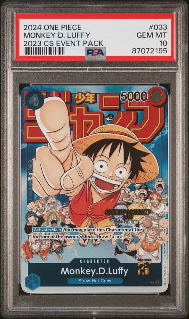 2024 One Piece 2023 CS Event Pack #033 Monkey D. Luffy PSA 10 GEM MINT