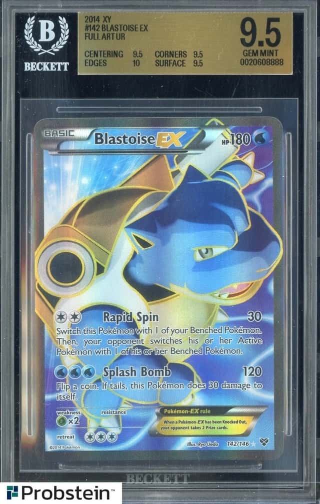 2014 Pokemon XY Evolutions #142 FA Blastoise ex BGS 9.5 GEM MINT