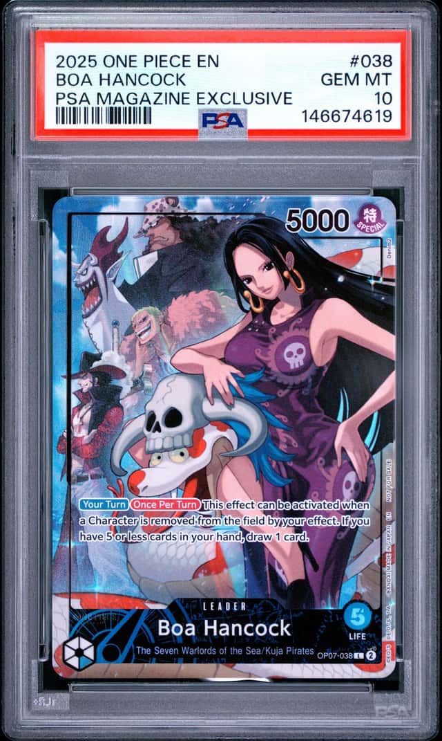 2025 ONE PIECE PROMOS PSA MAGAZINE EXCLUSIVE #038 BOA HANCOCK PSA 10