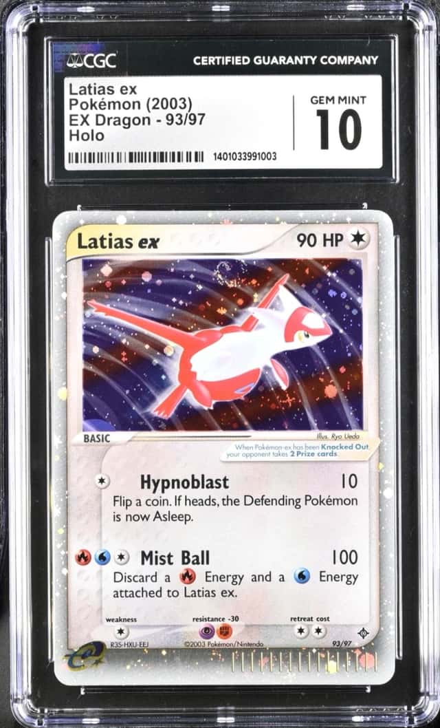 2003 Pokémon Latias ex Holo EX Dragon #93 CGC 10 *SWIRL*