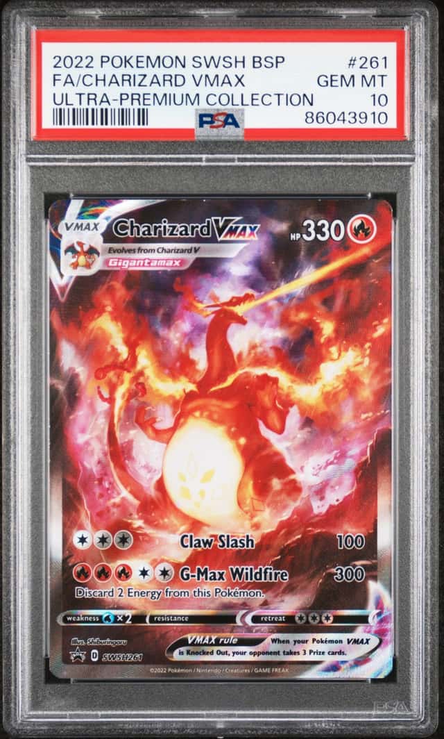 2022 POKEMON FA/CHARIZARD VMAX ULTRA-PREM COLL SWSH BLACK STAR PROMO #261 PSA 10