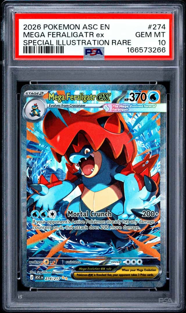 Mega Feraligatr EX *PSA 10* Special Illustration Rare *Ascended Heroes* #274