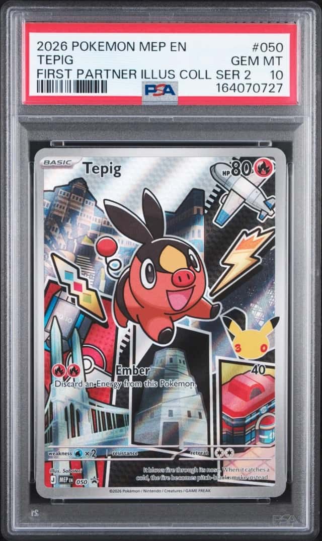 2026 POKEMON MEP FIRST PARTNER ILLUSTRATION COLLECTION #050 TEPIG PSA 10
