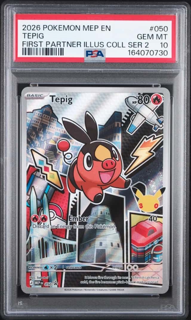 2026 POKEMON MEP FIRST PARTNER ILLUSTRATION COLLECTION #050 TEPIG PSA 10