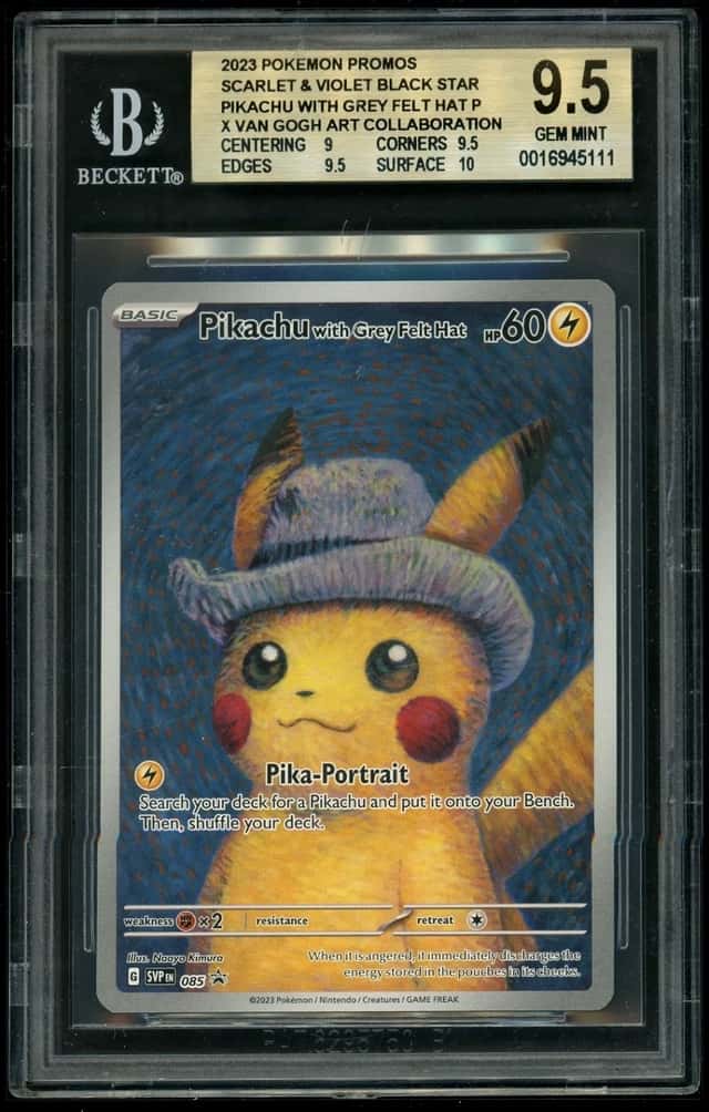  Pokemon Pikachu with Grey Felt Hat 2023-24 S&V Black Star Promos BGS 9.5 