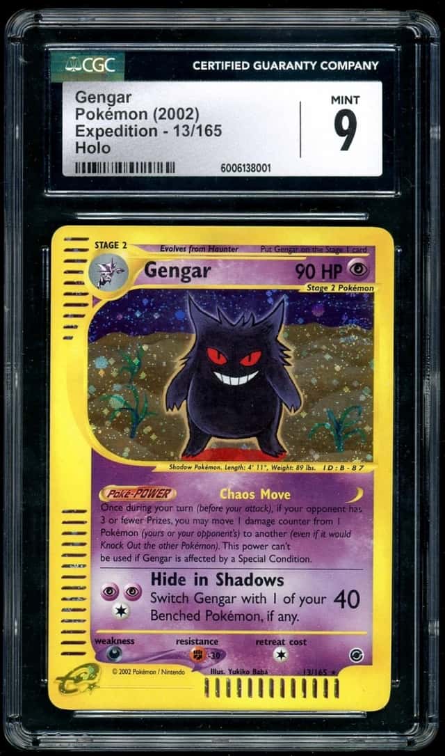 2002 Pokemon Gengar Expedition Holo 13/165 CGC 9 *SWIRL*
