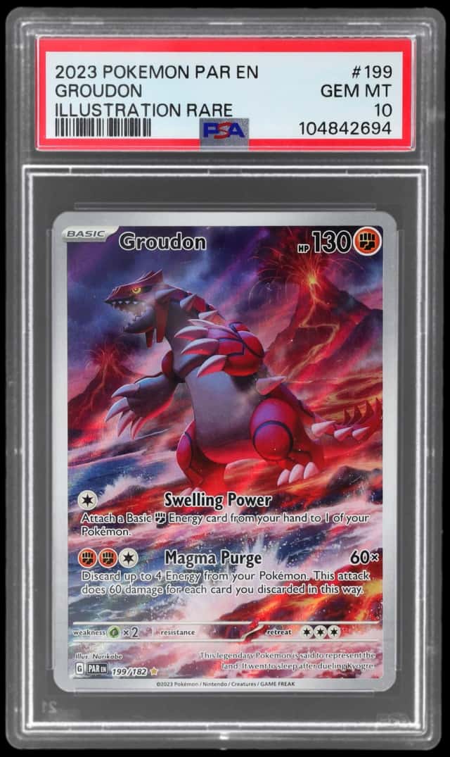 2023 Pokemon Scarlet and Violet Paradox Rift Illustration Rare Groudon #199