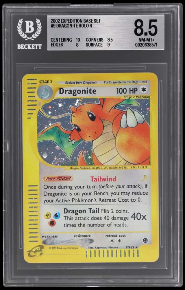 2002 Pokemon Expedition Holo Dragonite #9