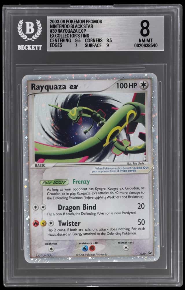 2006 Pokemon Nintendo Black Star Promos Ex Collector's Tin Rayquaza Ex #039
