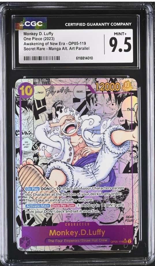 OP Monkey D. Luffy 2023 Awakening of the New Era #OP05-119 SR Mng AAP CGC 9.5
