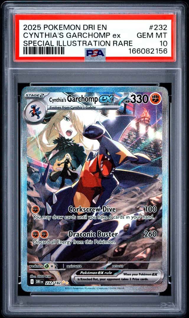 Pokemon 2025 Cynthia's Garchomp ex 232/182 SIR Destined Rivals GEM MINT PSA 10