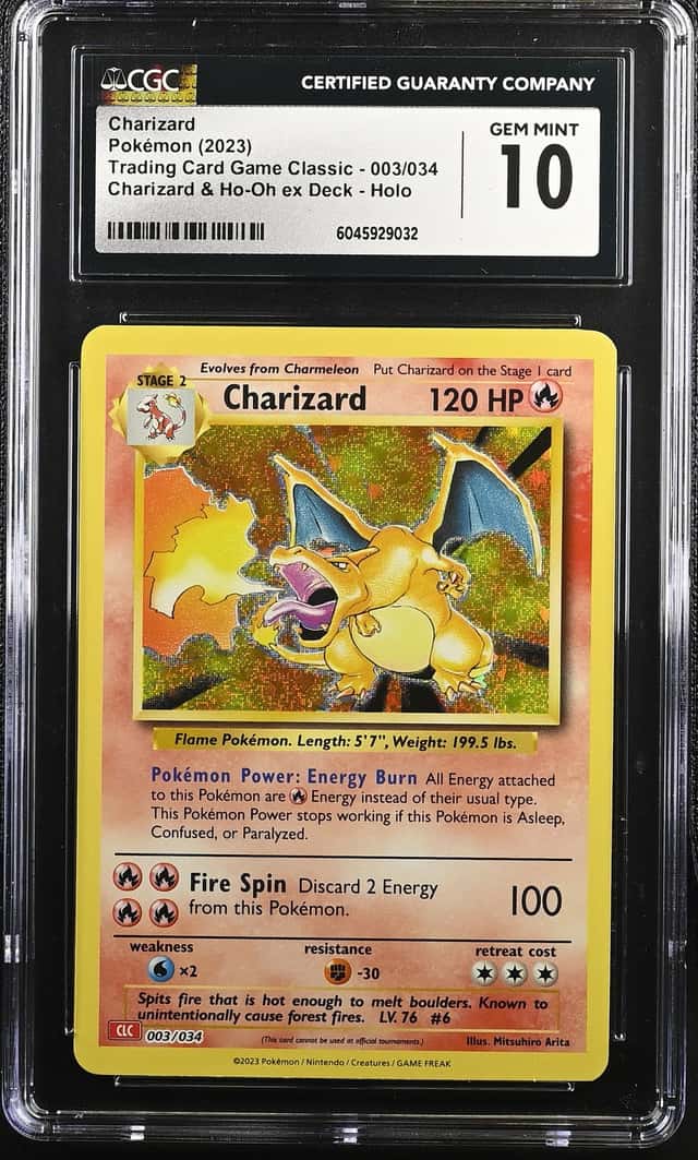 CGC 10 Charizard 003/034 Holo 120 HP Trading Card Game Classic Pokemon TCG