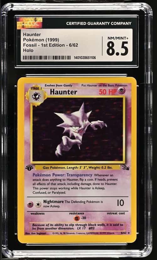 Pokémon Haunter 1999 Fossil - 1st Ed. #6/62 Holo CGC 8.5