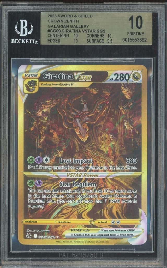 2023 Pokemon SWSH Crown Zenith #GG69 FA/Giratina VSTAR BGS 10