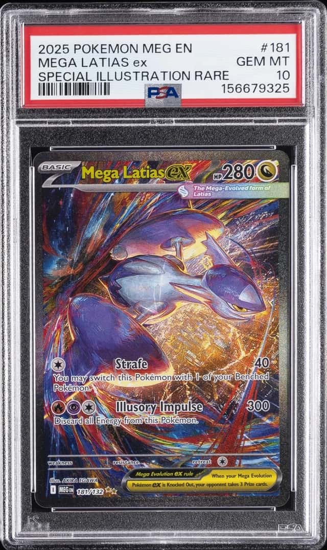 2025 POKEMON MEGA EVOLUTION SPECIAL ILLUSTRATION RARE #181 MEGA LATIAS EX PSA 10