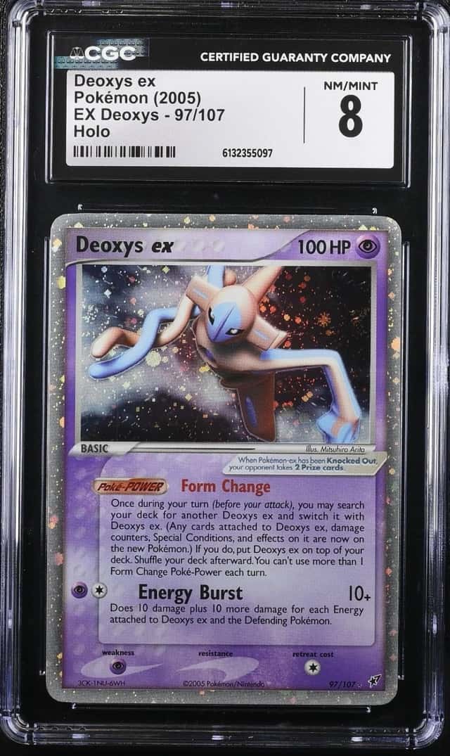 2005 Pokémon Deoxys ex Holo EX Deoxys #97 CGC 8