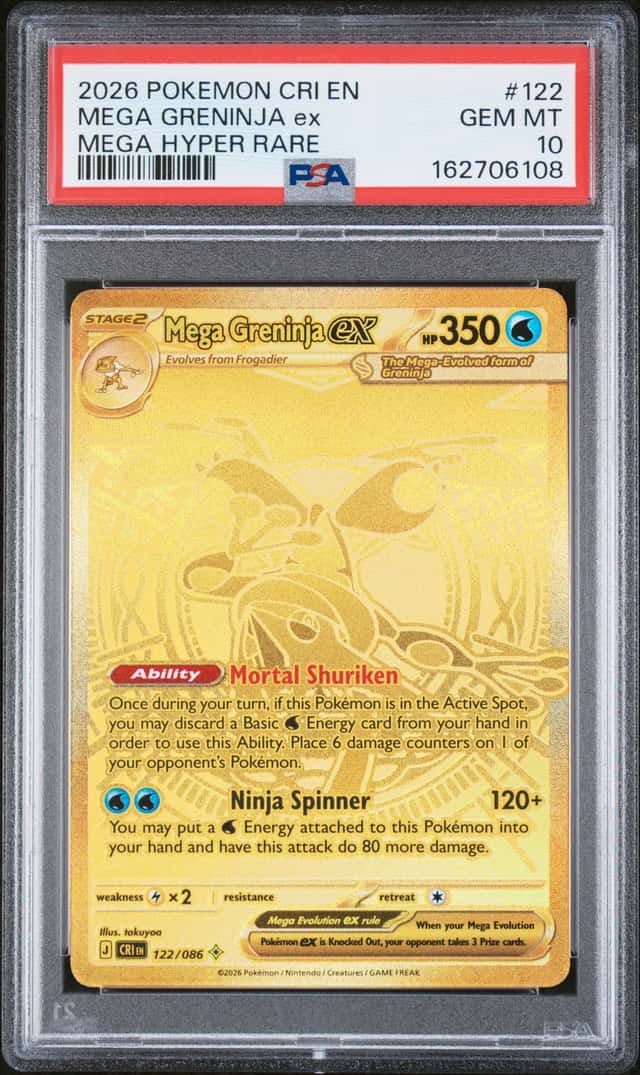 2026 Pokemon Mega Evolution Chaos Rising Mega Hyper Rare Mega Greninja Ex #122