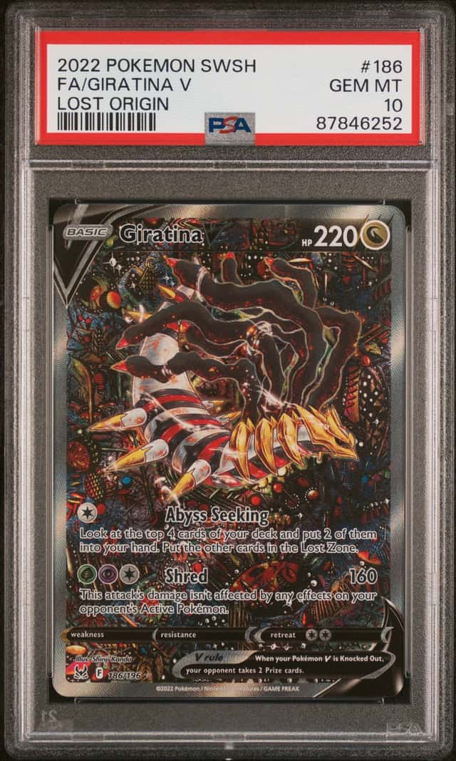 2022 Pokemon Sword and Shield Lost Origin Giratina V #186
