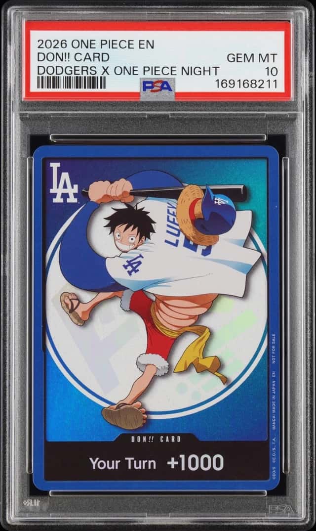 2026 ONE PIECE PROMOS DODGERS X ONE PIECE NIGHT DON!! CARD PSA 10